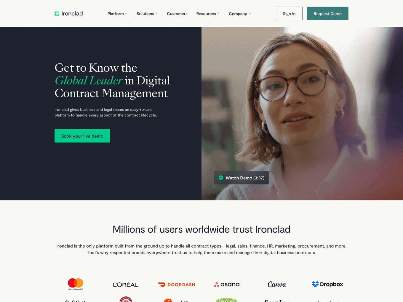 Video on agency landing page