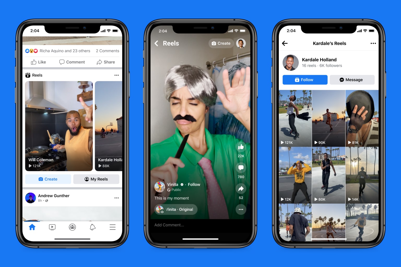 Facebook Reels examples