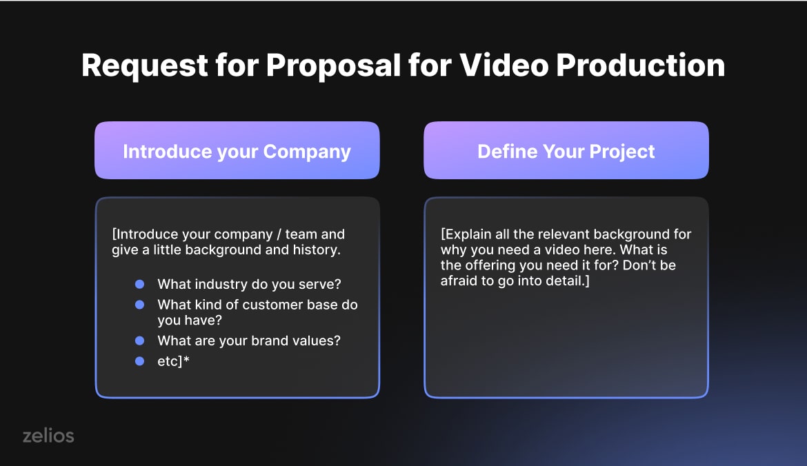 Request for Proposal for Video Production