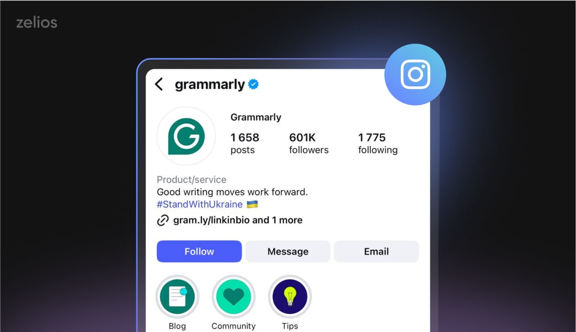 Grammarly Instagram video strategy