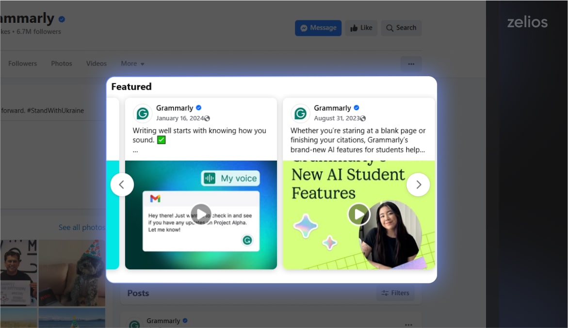 Grammarly's video example