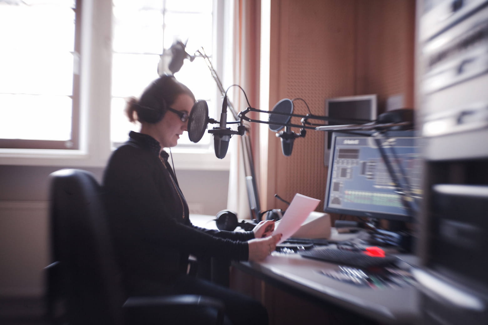 A broadcast designer at work