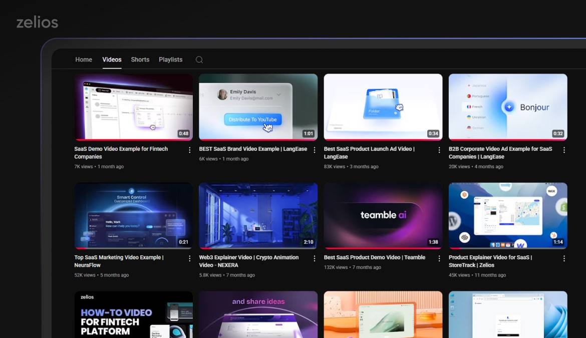 Youtube channel videos