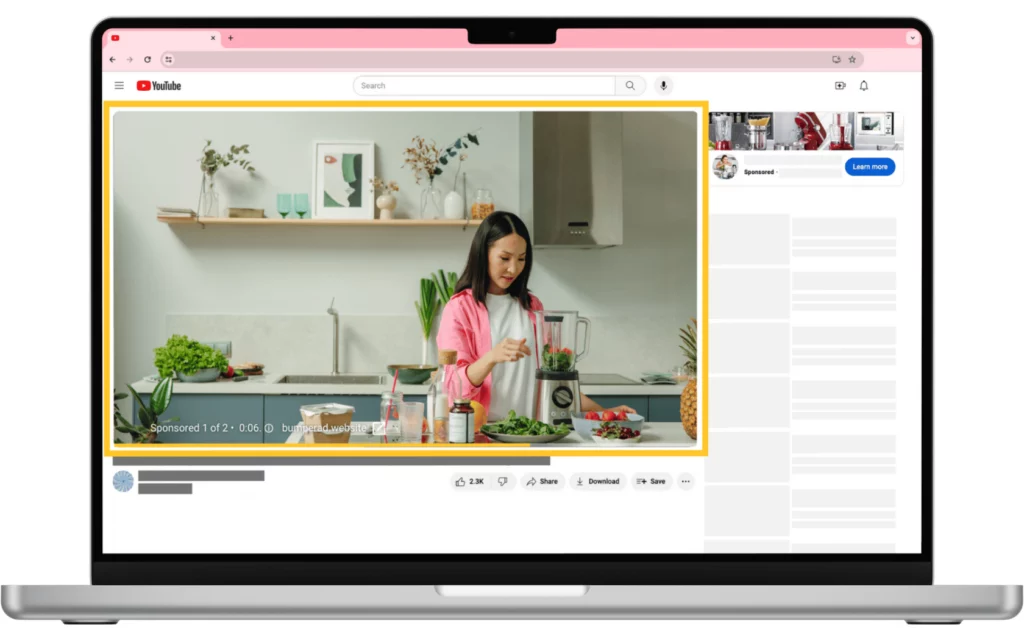 YouTube Bumper video advertising