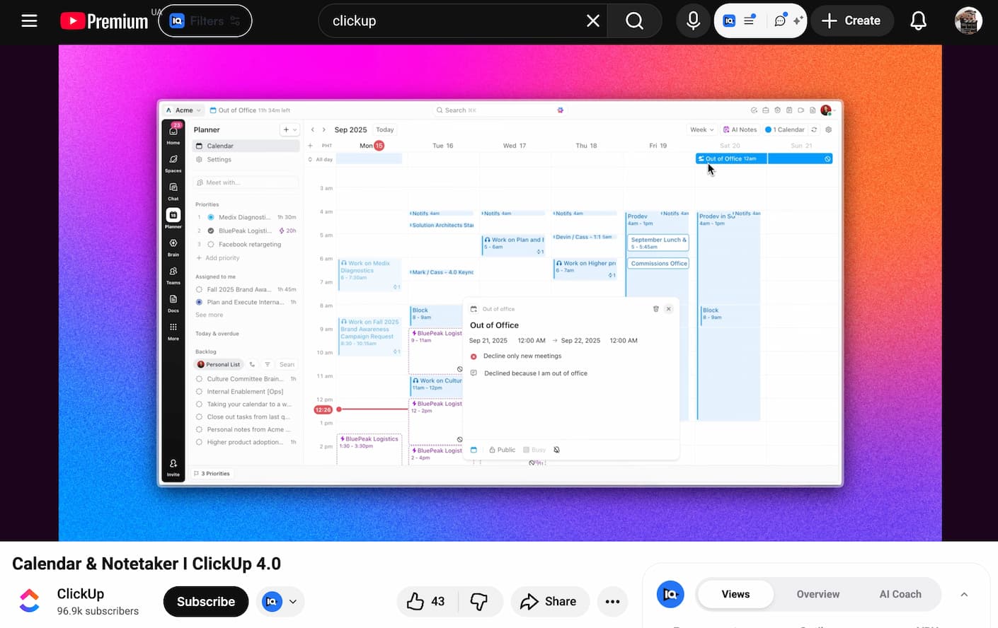 New Clickup feature announcement video