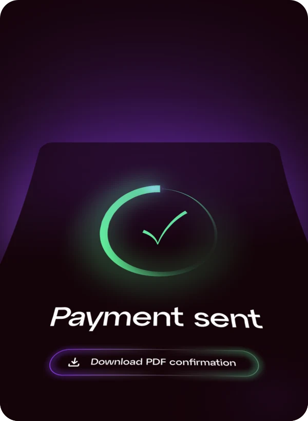 Payment confirmation