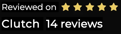 Reviewed on Clutch — 14 reviews, five stars